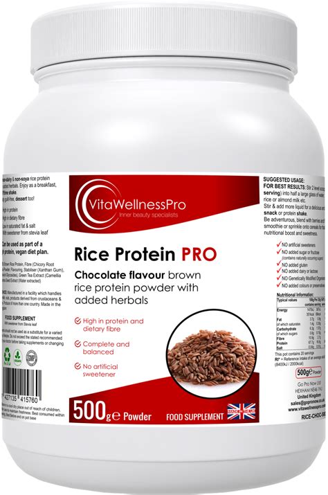 Rice protein powder dark magic